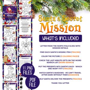 Christmas activity set for preschool and kindergarten