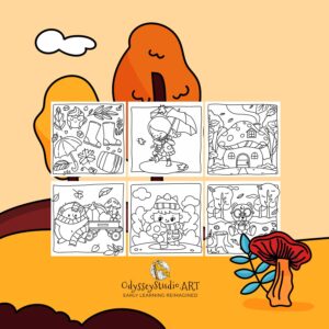 Colors of Fall – Cozy Autumn Coloring Pages for All Ages - relaxing coloring book for kids and adults - free printable coloring pages