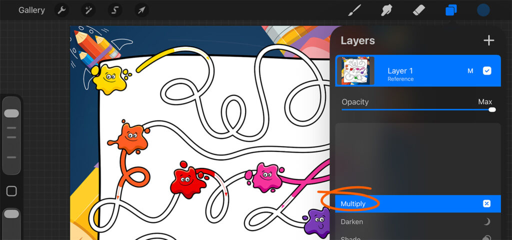 PNG coloring pages for kids to use on iPad or tablet