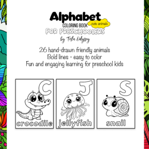 ABC Alphabet Coloring Book for Preschoolers cute animals