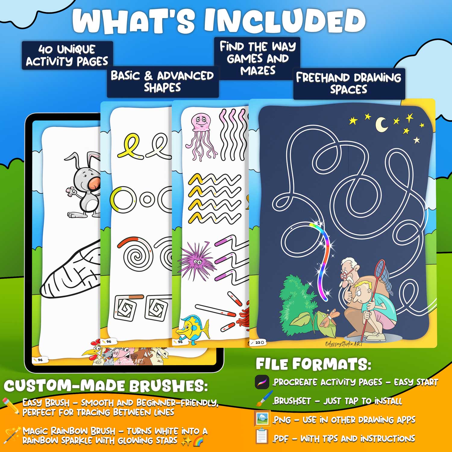 my-firsttracing-book-procreate iPad tracing activity for kids