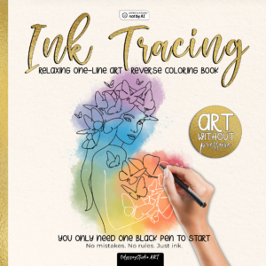 ink tracing reverse coloring book for adults