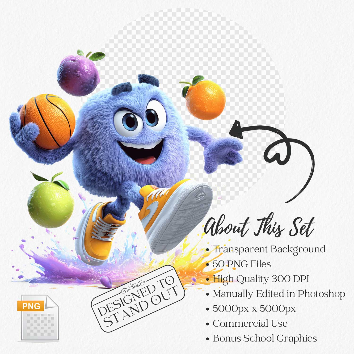 Kawaii Classroom Characters Clip Art Set