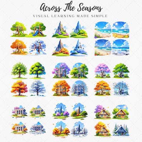 Across-Seasons-Four-Seasons-Weather-Clipart-Change