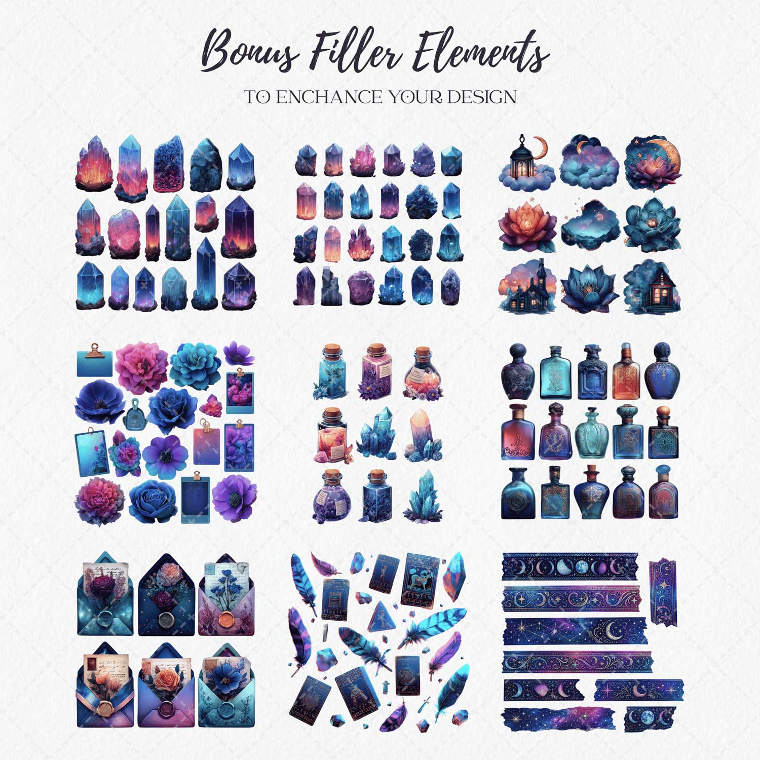 023-Witchy-Planner-Girl-Clipart-Set-Listing-(4) bonus witch elements to download