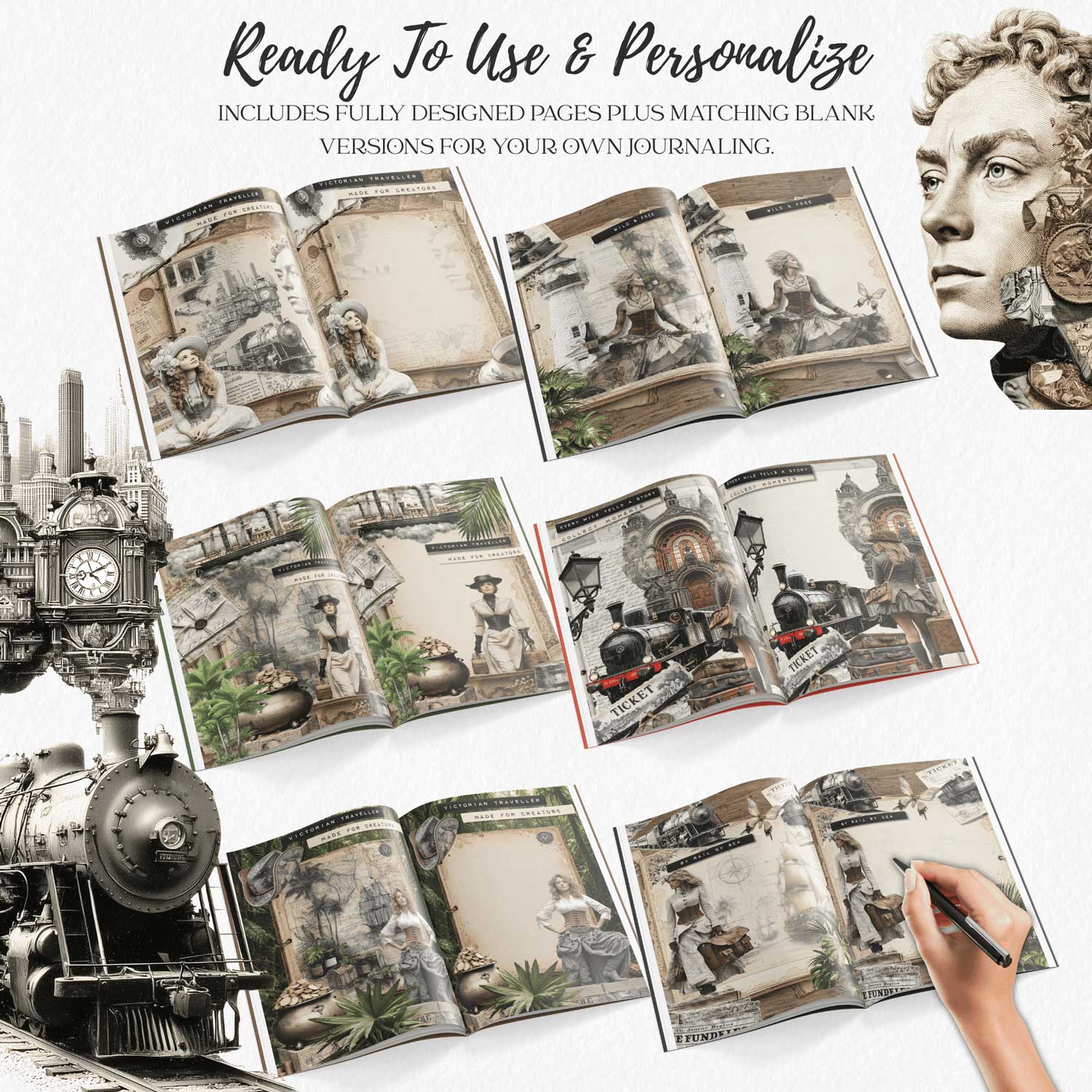 Vintage-Travel-Junk-Journal-Pages-Printable-(3) Vintage-Travel-Junk-Journal-Pages-Printable